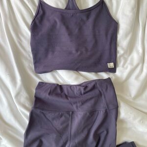 Vuori Purple Sports Bra and Leggings Set Size XS EUC